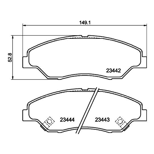 8DB 355 009-701 - Brake Pad Set, disc brake 