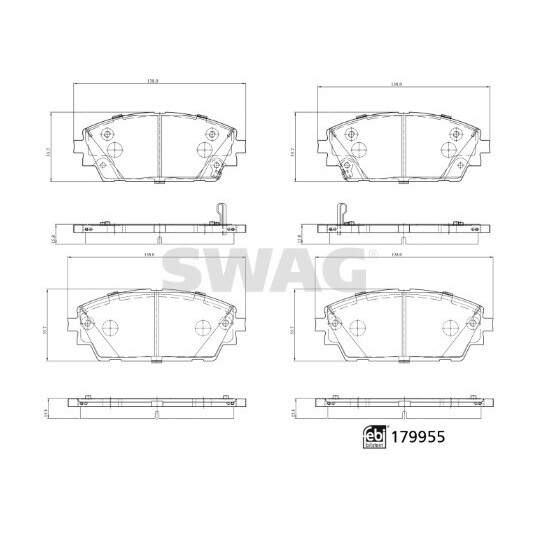 33 10 5574 - Brake Pad Set, disc brake 