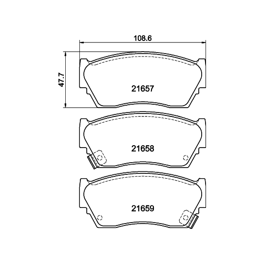 8DB 355 016-351 - Brake Pad Set, disc brake 