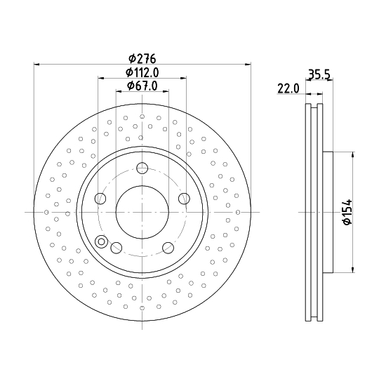 8DD 355 110-211 - Bromsskiva 