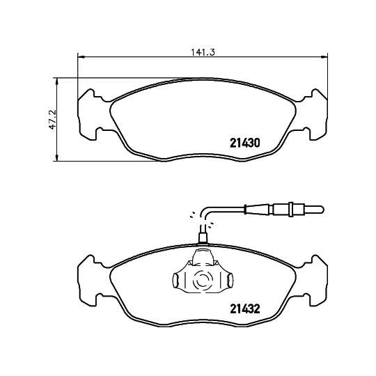 8DB 355 007-711 - Brake Pad Set, disc brake 