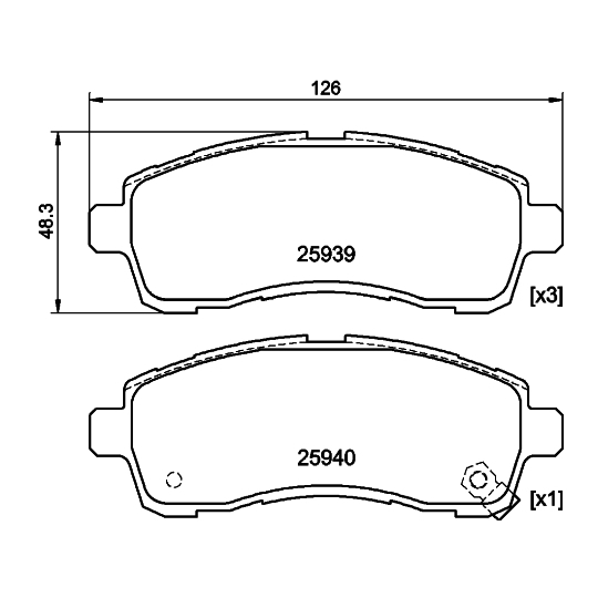 8DB 355 021-871 - Brake Pad Set, disc brake 