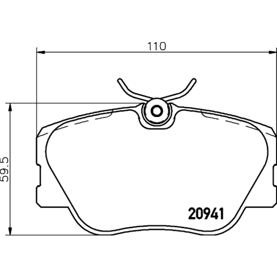 8DB 355 017-601 - Brake Pad Set, disc brake 