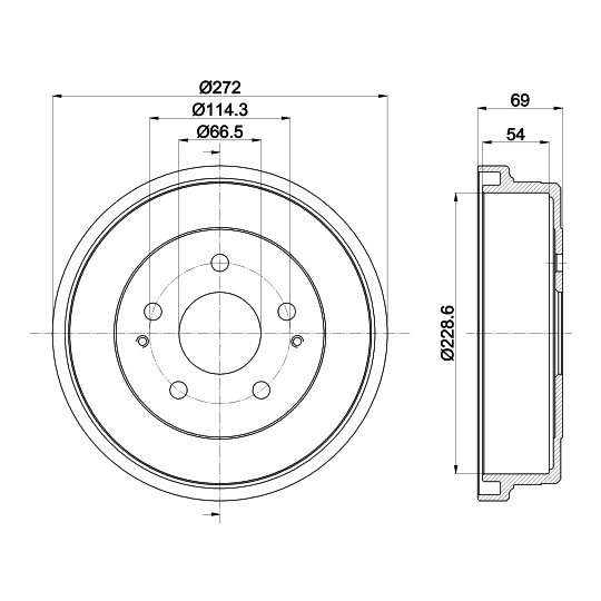 8DT 355 301-121 - Brake Drum 