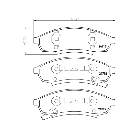 8DB 355 014-281 - Brake Pad Set, disc brake 