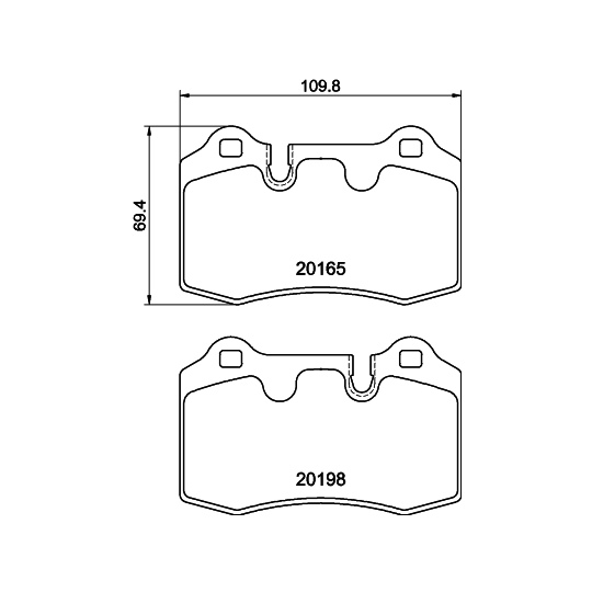 8DB 355 015-881 - Brake Pad Set, disc brake 