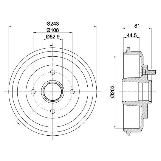 8DT 355 300-601 - Brake Drum 