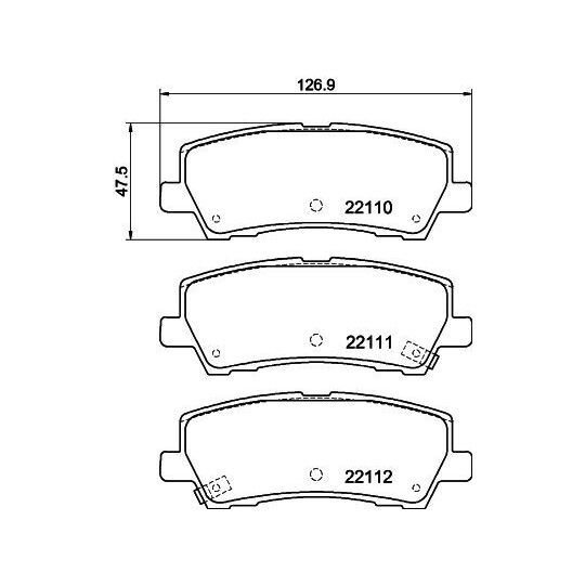 8DB 355 044-271 - Brake Pad Set, disc brake 