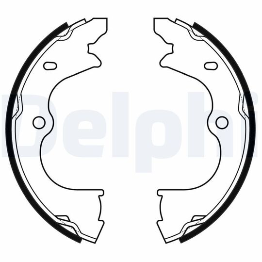 LS2173 - Brake Shoe Set, parking brake 