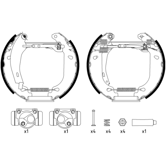 8DB 355 003-971 - Piduriklotside komplekt 