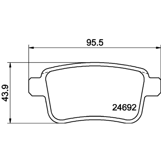 8DB 355 013-971 - Bromsbeläggssats, skivbroms 