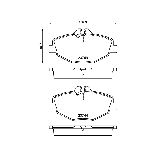 8DB 355 018-731 - Brake Pad Set, disc brake 