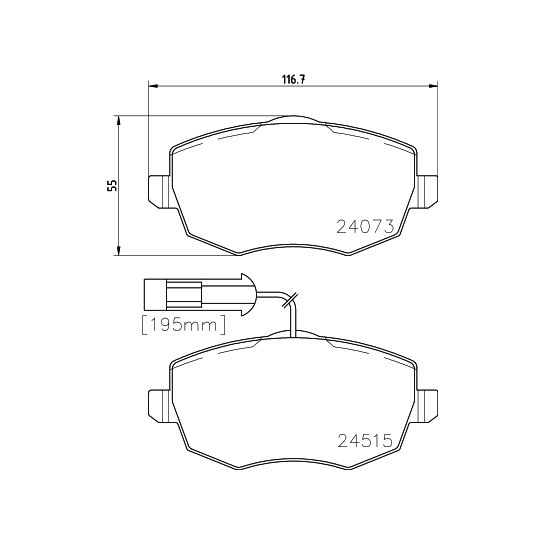 8DB 355 012-861 - Brake Pad Set, disc brake 