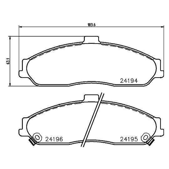 8DB 355 012-561 - Brake Pad Set, disc brake 