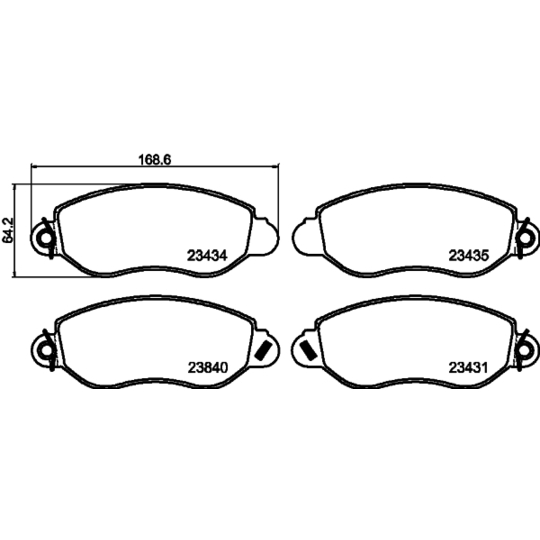 8DB 355 019-451 - Brake Pad Set, disc brake 