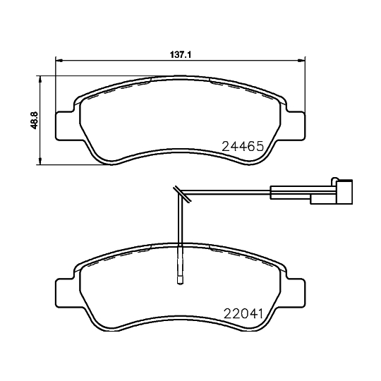 8DB 355 021-901 - Piduriklotsi komplekt,ketaspidur 