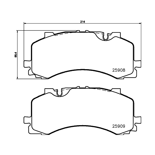 8DB 355 036-471 - Brake Pad Set, disc brake 