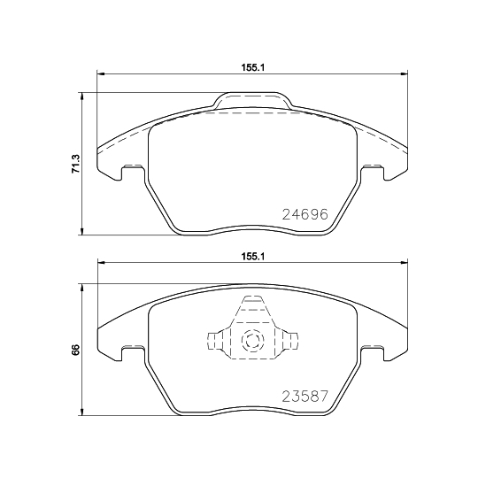 8DB 355 023-151 - Piduriklotsi komplekt,ketaspidur 