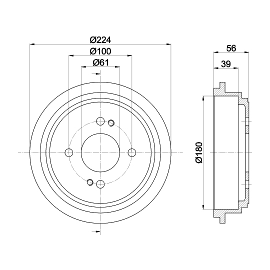 8DT 355 300-711 - Brake Drum 