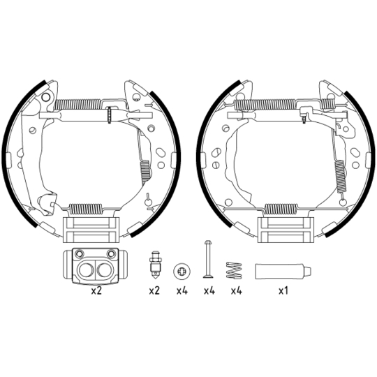 8DB 355 022-631 - Brake Shoe Set 