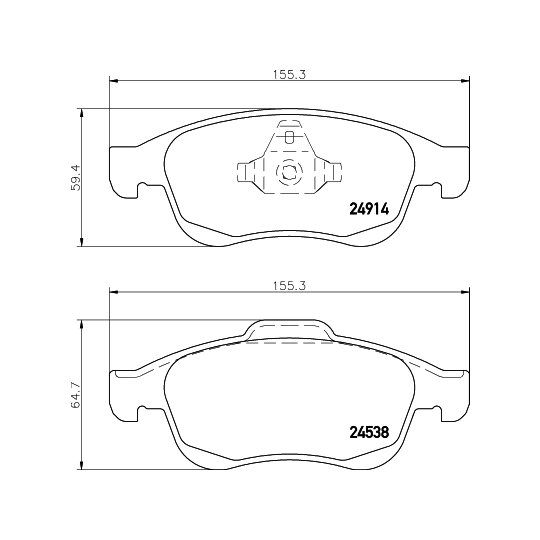 8DB 355 014-791 - Brake Pad Set, disc brake 