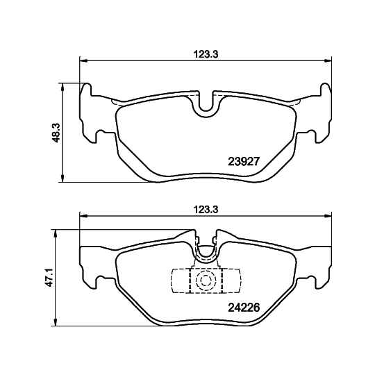 8DB 355 011-301 - Brake Pad Set, disc brake 