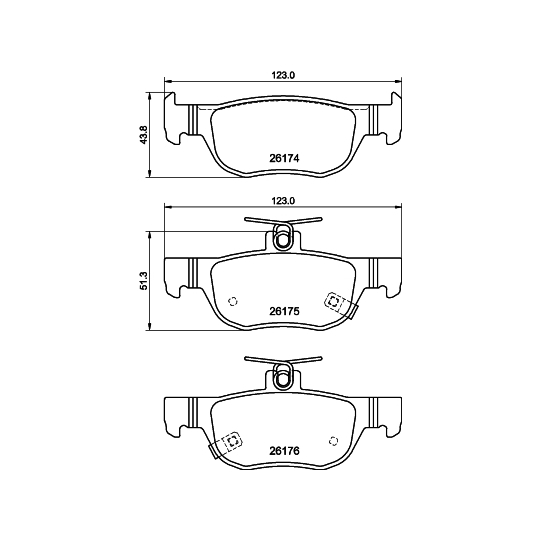 8DB 355 040-101 - Brake Pad Set, disc brake 