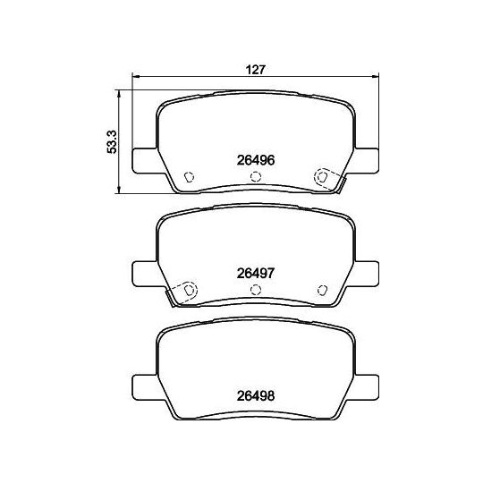 8DB 355 042-701 - Brake Pad Set, disc brake 