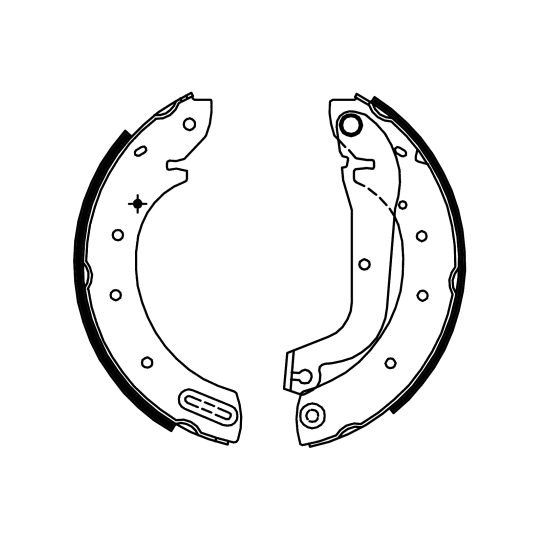 8DB 355 002-321 - Brake Shoe Set 