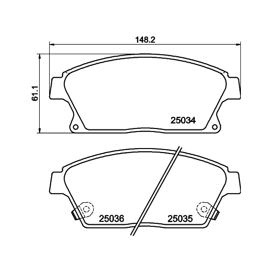 8DB 355 015-241 - Brake Pad Set, disc brake 