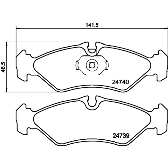 8DB 355 014-421 - Brake Pad Set, disc brake 