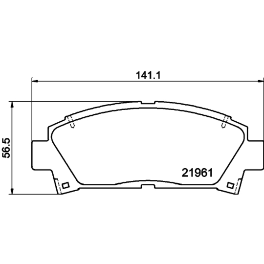 8DB 355 016-721 - Brake Pad Set, disc brake 