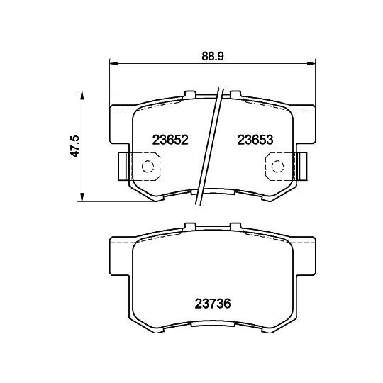 8DB 355 009-581 - Brake Pad Set, disc brake 