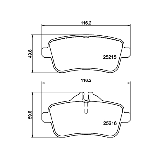 8DB 355 019-741 - Brake Pad Set, disc brake 