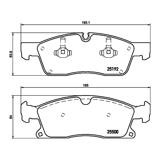 8DB 355 019-821 - Piduriklotsi komplekt,ketaspidur 