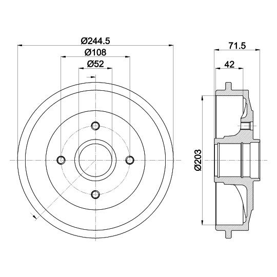 8DT 355 300-591 - Brake Drum 