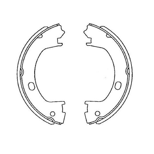 8DA 355 050-831 - Brake Shoe Set, parking brake 