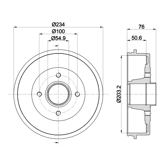 8DT 355 300-641 - Brake Drum 