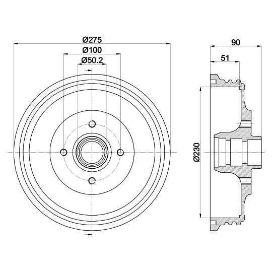 8DT 355 301-351 - Brake Drum 