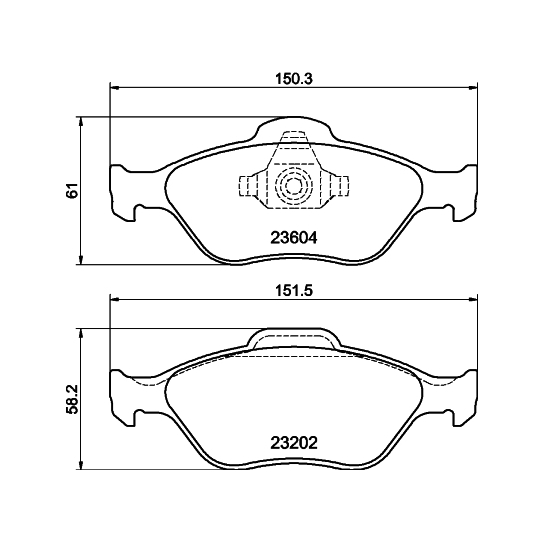 8DB 355 008-901 - Brake Pad Set, disc brake 