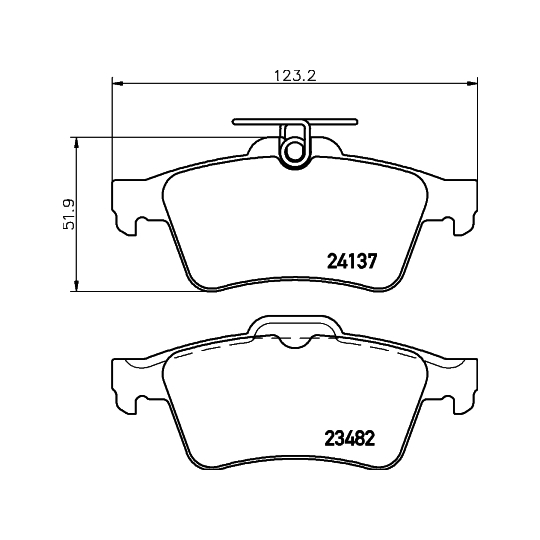 8DB 355 011-731 - Brake Pad Set, disc brake 