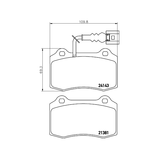 8DB 355 011-741 - Brake Pad Set, disc brake 