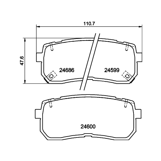 8DB 355 023-231 - Brake Pad Set, disc brake 