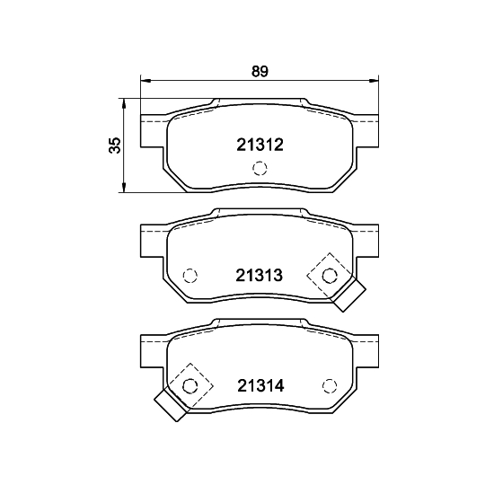 8DB 355 005-731 - Brake Pad Set, disc brake 