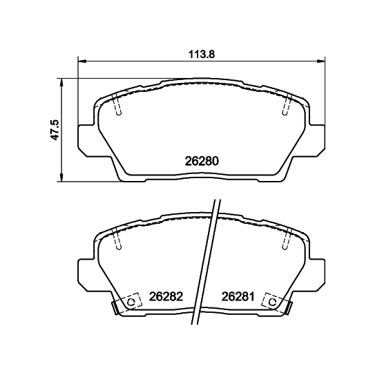 8DB 355 040-841 - Brake Pad Set, disc brake 