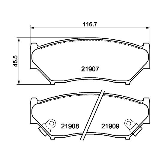 8DB 355 016-911 - Brake Pad Set, disc brake 