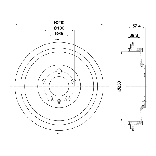 8DT 355 300-421 - Brake Drum 