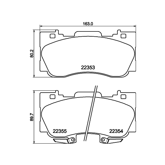 8DB 355 040-671 - Piduriklotsi komplekt,ketaspidur 