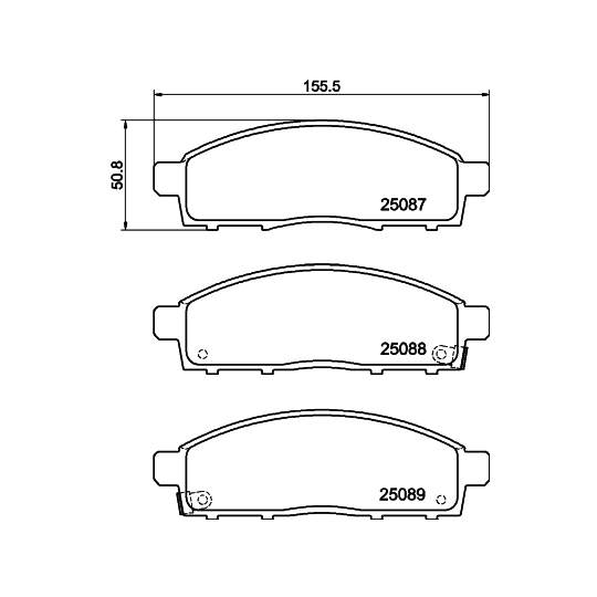 8DB 355 015-321 - Brake Pad Set, disc brake 