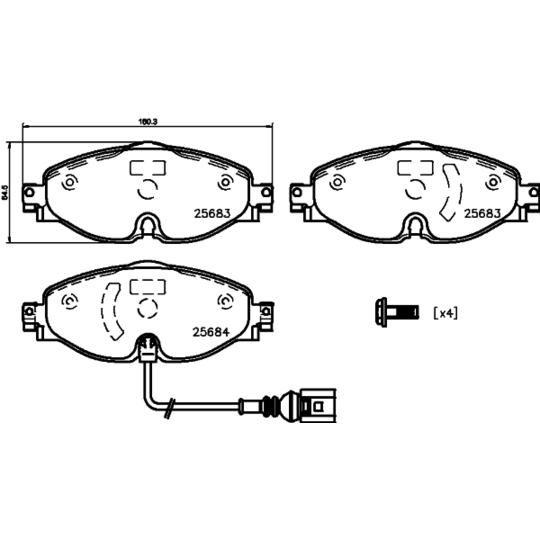 8DB 355 020-191 - Brake Pad Set, disc brake 